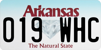 AR license plate 019WHC