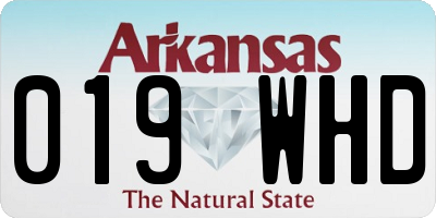 AR license plate 019WHD