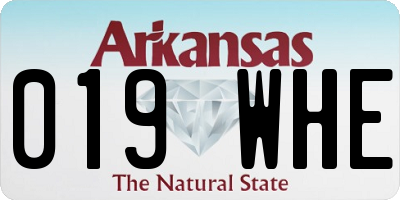 AR license plate 019WHE