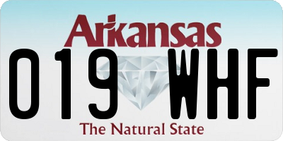 AR license plate 019WHF