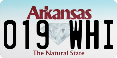 AR license plate 019WHI