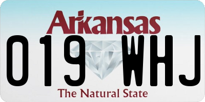 AR license plate 019WHJ