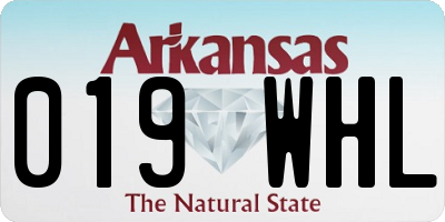 AR license plate 019WHL