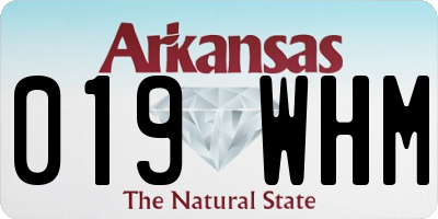 AR license plate 019WHM