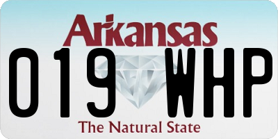 AR license plate 019WHP
