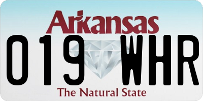 AR license plate 019WHR