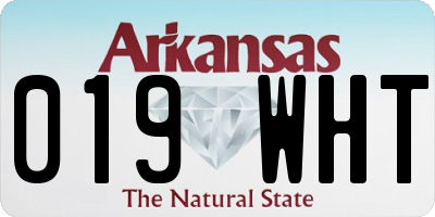 AR license plate 019WHT