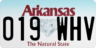 AR license plate 019WHV