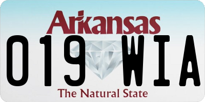 AR license plate 019WIA