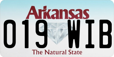AR license plate 019WIB