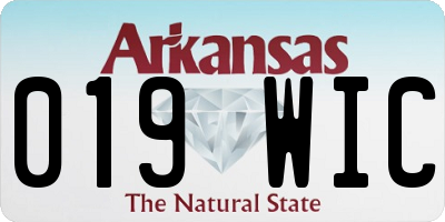 AR license plate 019WIC