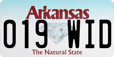 AR license plate 019WID