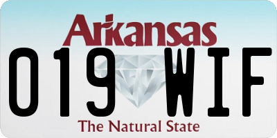 AR license plate 019WIF