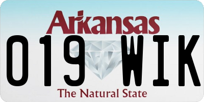 AR license plate 019WIK