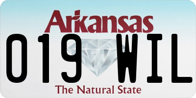 AR license plate 019WIL