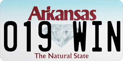 AR license plate 019WIN