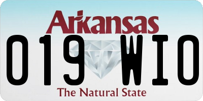 AR license plate 019WIO