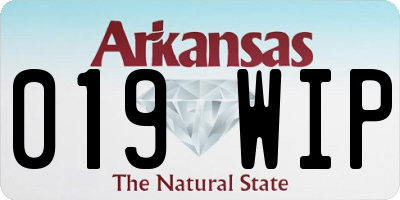 AR license plate 019WIP
