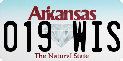 AR license plate 019WIS