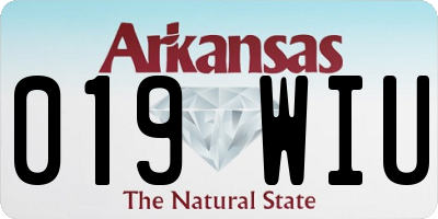 AR license plate 019WIU