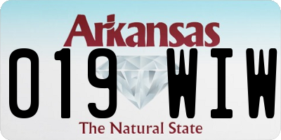 AR license plate 019WIW