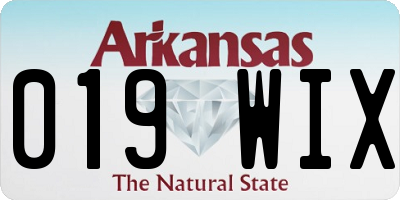 AR license plate 019WIX