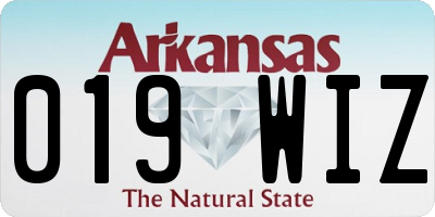 AR license plate 019WIZ