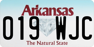 AR license plate 019WJC