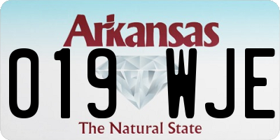 AR license plate 019WJE