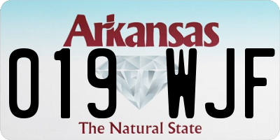 AR license plate 019WJF
