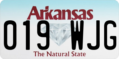 AR license plate 019WJG