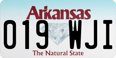 AR license plate 019WJI