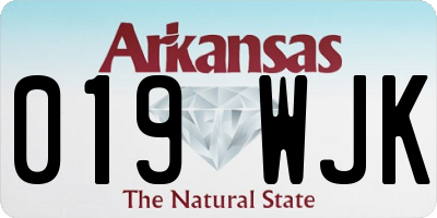 AR license plate 019WJK