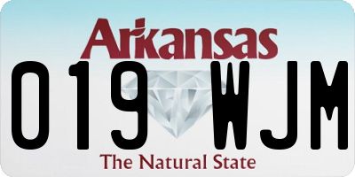 AR license plate 019WJM