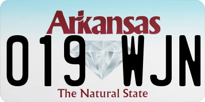 AR license plate 019WJN