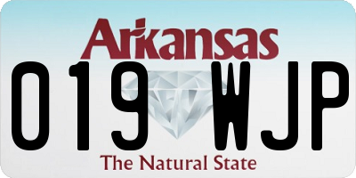 AR license plate 019WJP