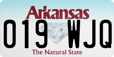 AR license plate 019WJQ