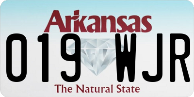 AR license plate 019WJR