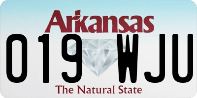AR license plate 019WJU