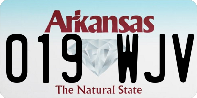 AR license plate 019WJV