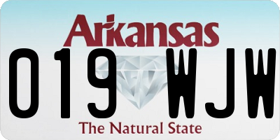 AR license plate 019WJW