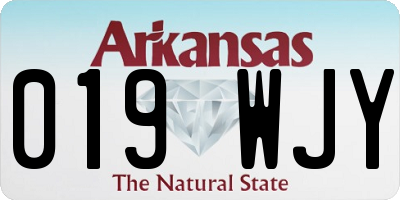 AR license plate 019WJY