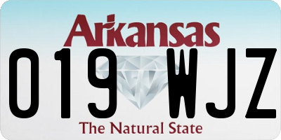 AR license plate 019WJZ