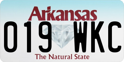 AR license plate 019WKC
