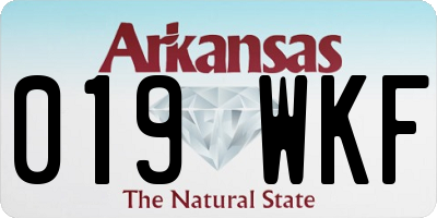 AR license plate 019WKF
