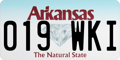 AR license plate 019WKI