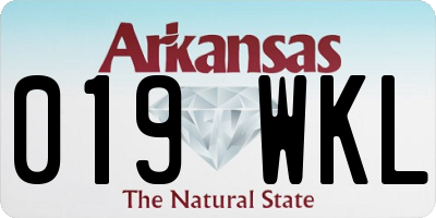 AR license plate 019WKL