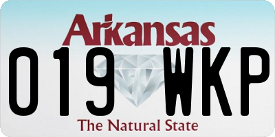 AR license plate 019WKP