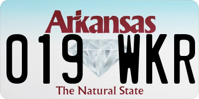 AR license plate 019WKR