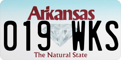 AR license plate 019WKS
